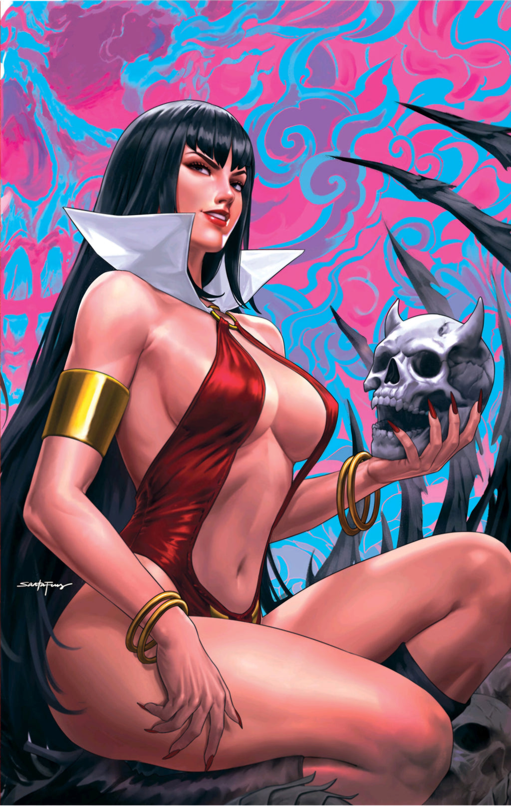 Withcblade x Vampirella #1 Santa Fung Connecting Dallas FanExpo Covers InStock