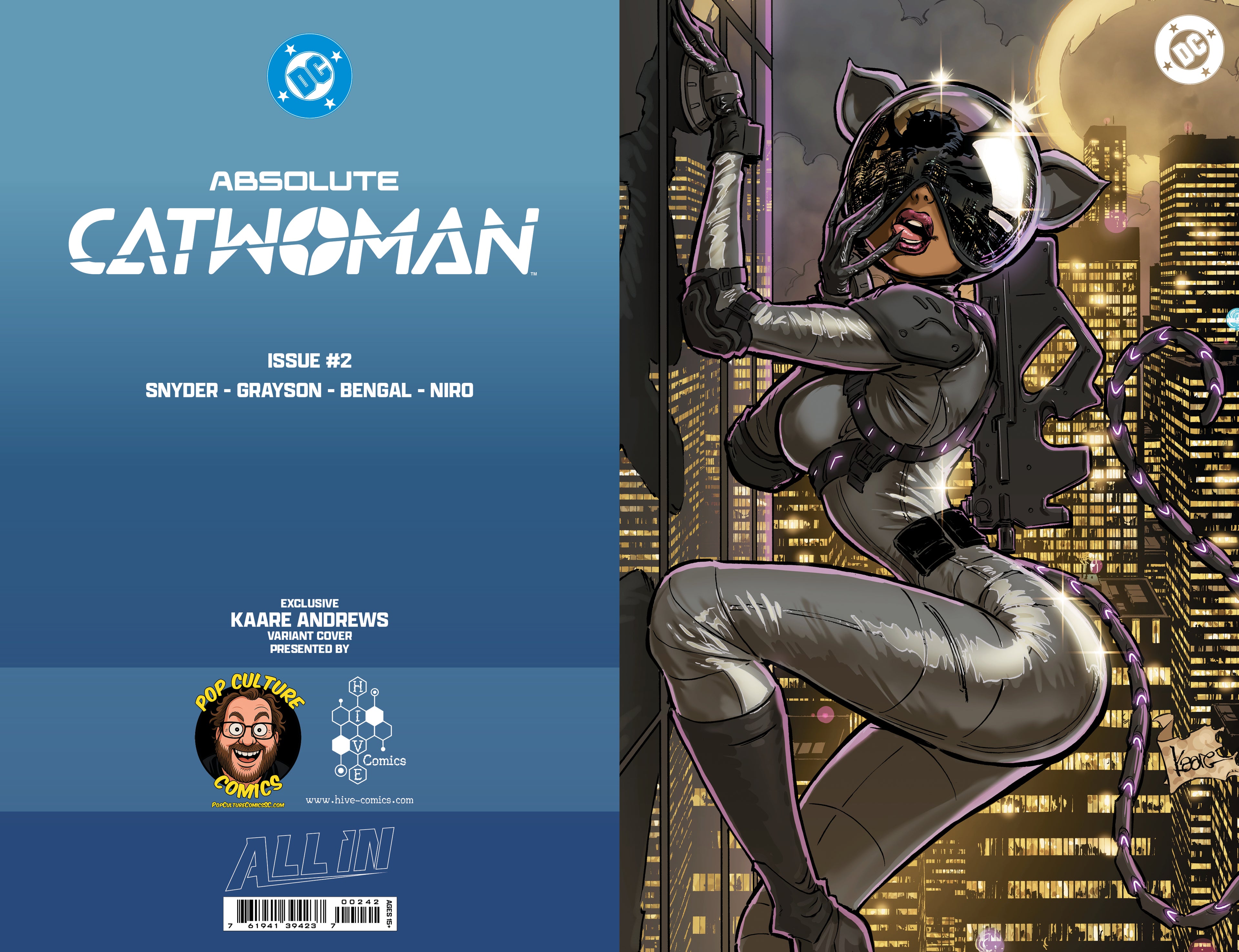 Absolute Catwoman #2 Kaare Andrews FOIL Pop Culture Comics Exclusive