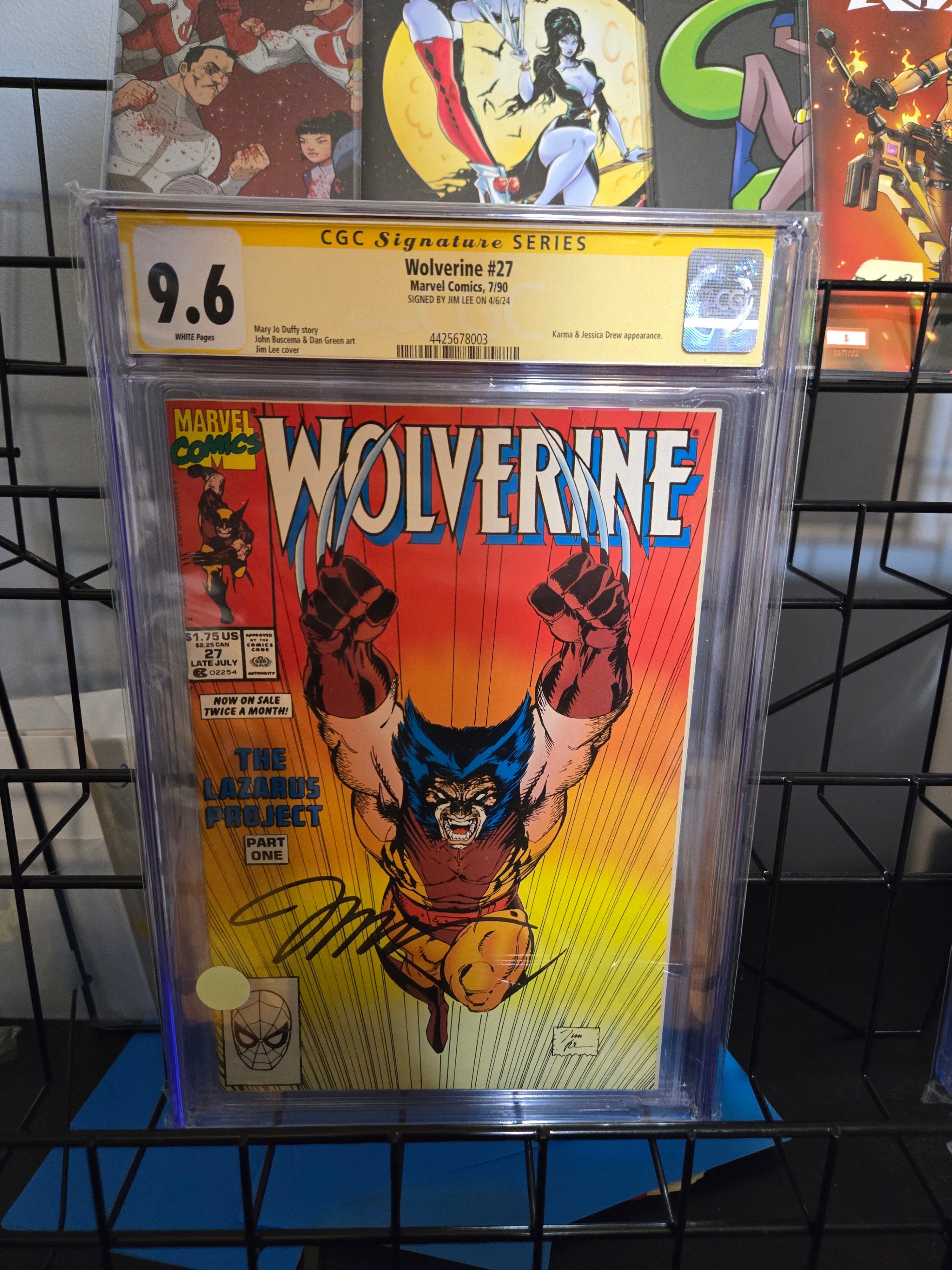 CGC 9.6 Wolverine #27 SIGNED Jim Lee