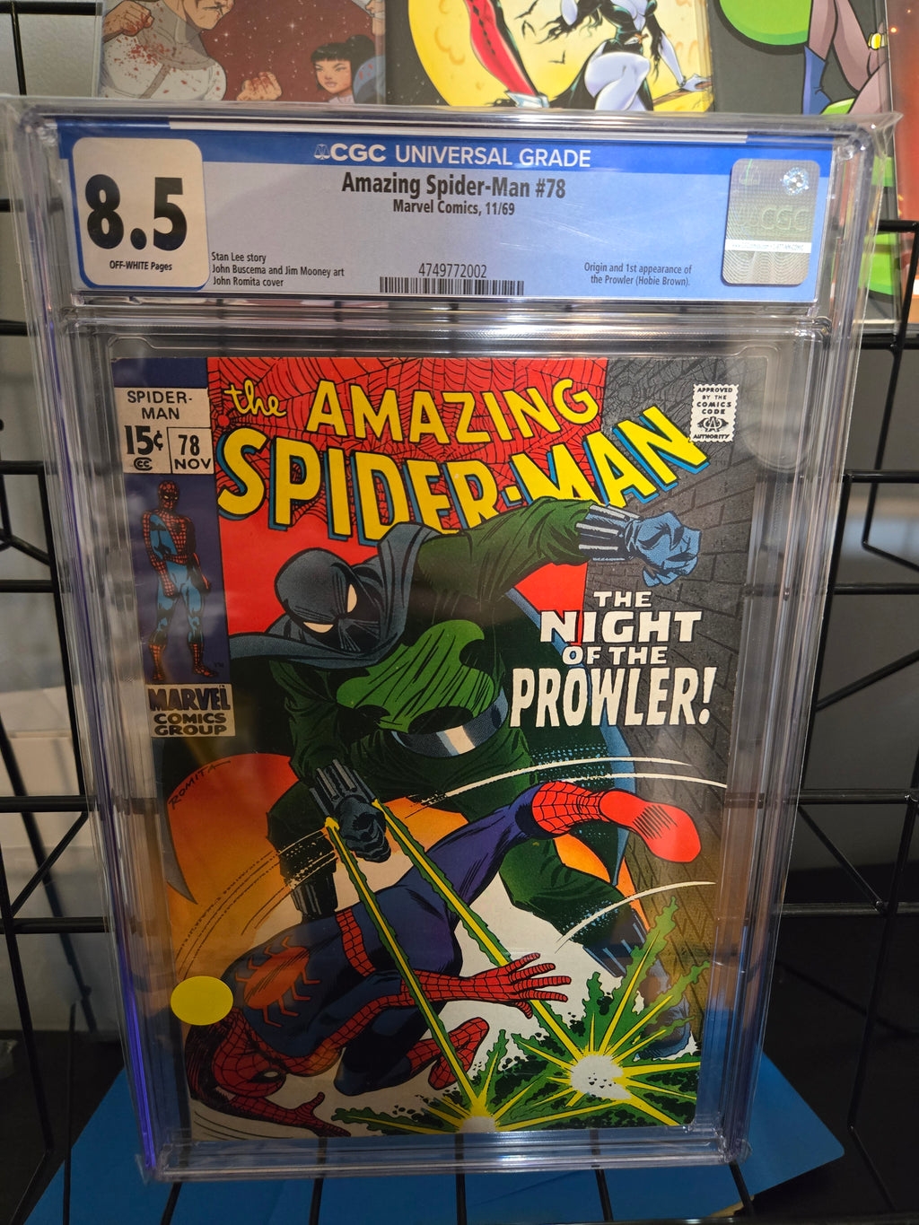 CGC 8.5 Amazing Spider-Man #78 1st Appearance Prowler