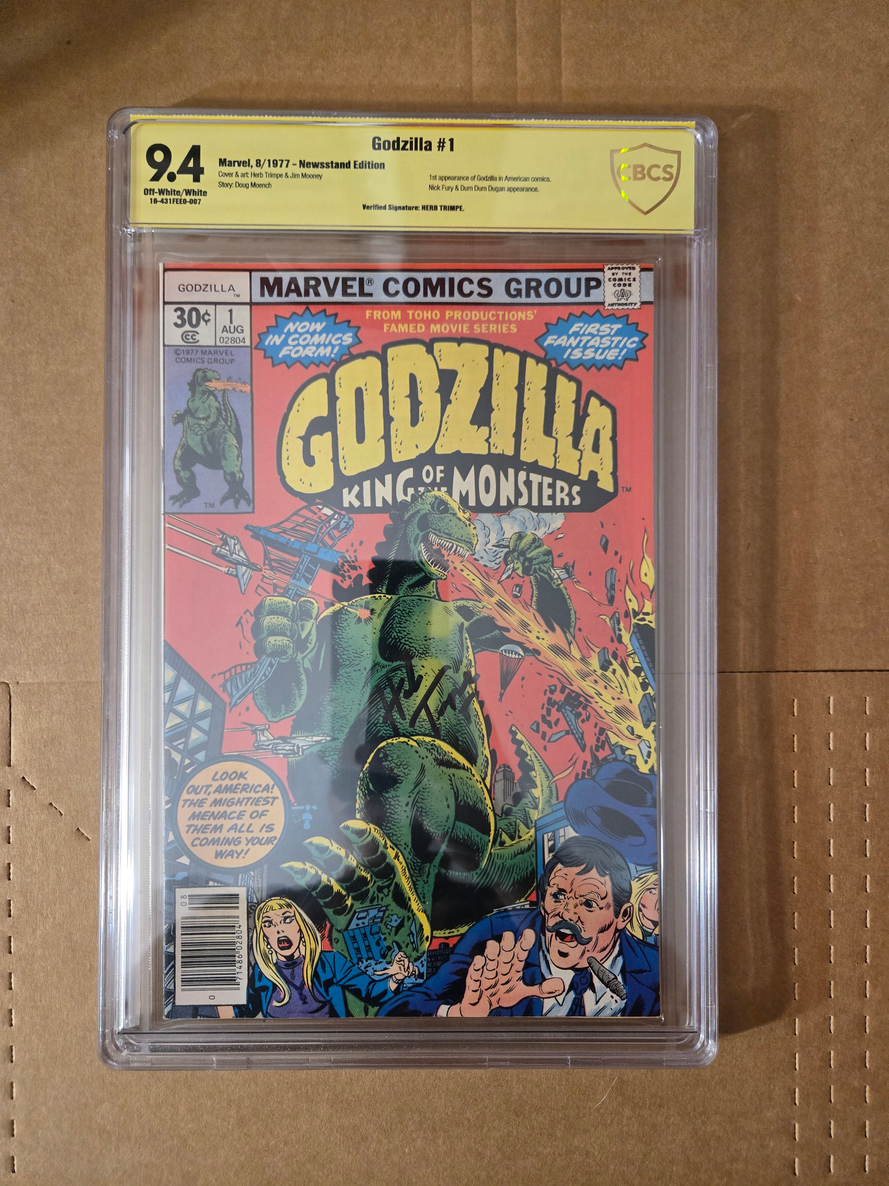CBCS NOT CGC SS 9.6 Godzilla #1 SIGNED Herb Trimp