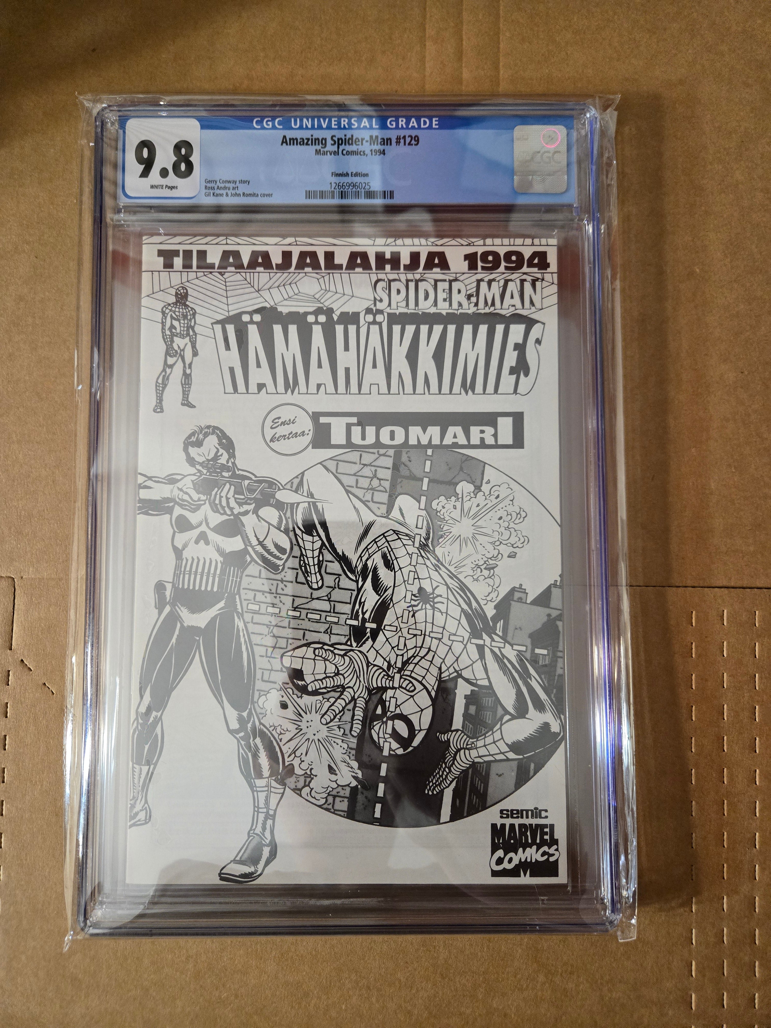 CGC 9.8 FINNISH Amazing Spider-Man #129 1994