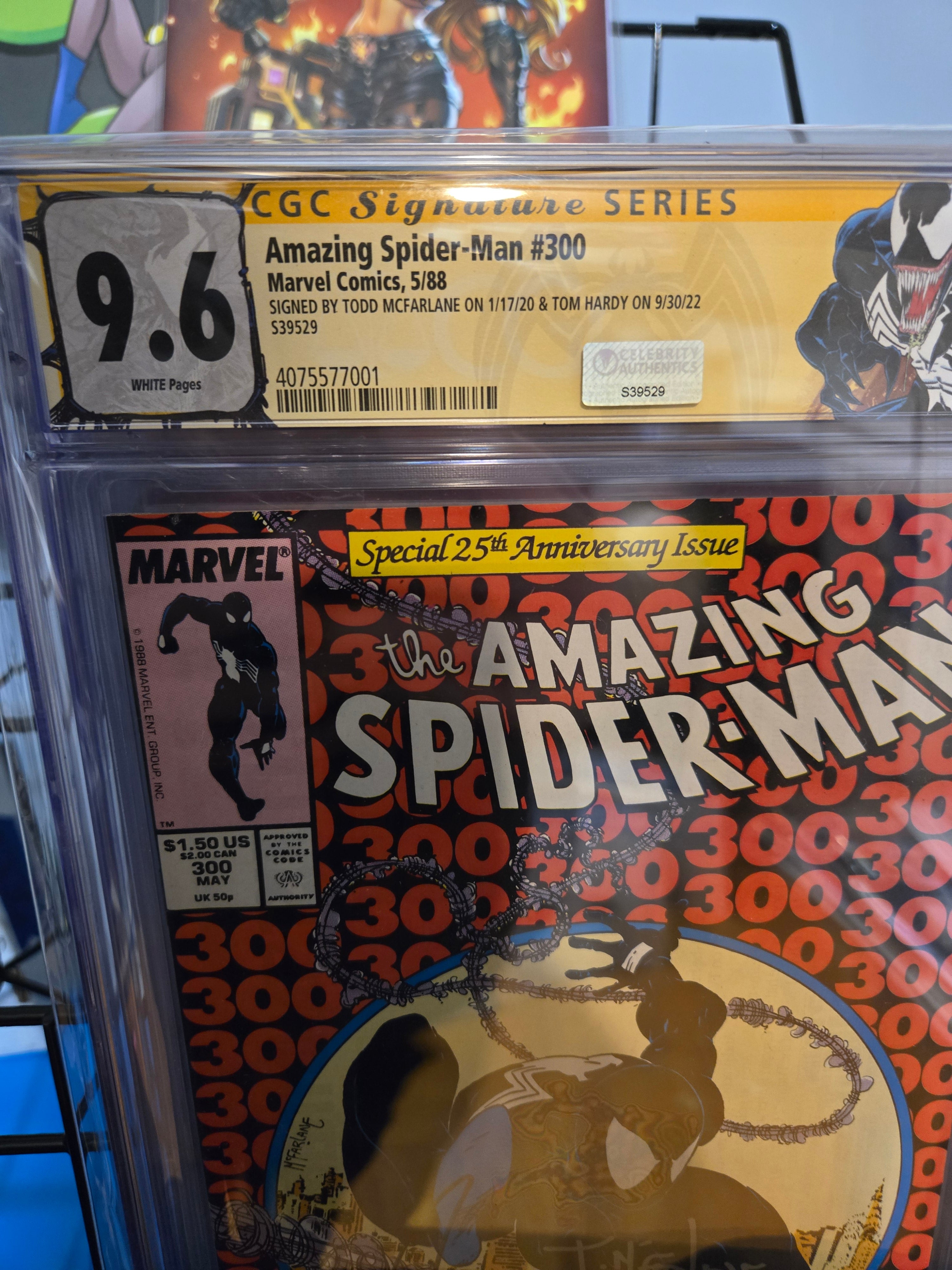 CGC 9.6 Amazing Spider-Man #300 SIGNED Tom Hardy & McFarlane 1st