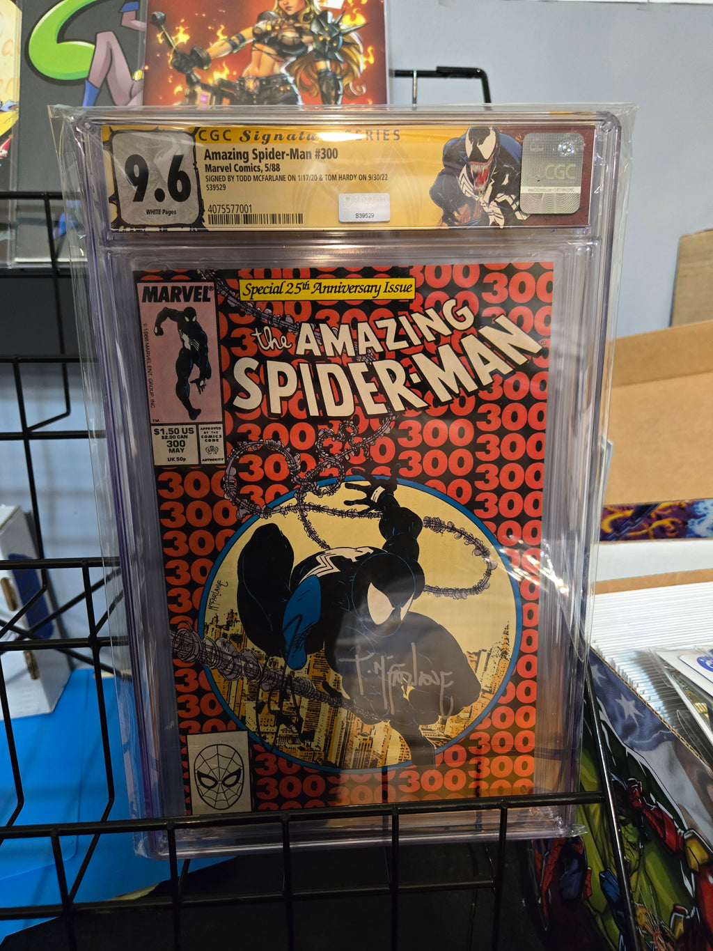 CGC 9.6 Amazing Spider-Man #300 SIGNED Tom Hardy & McFarlane 1st