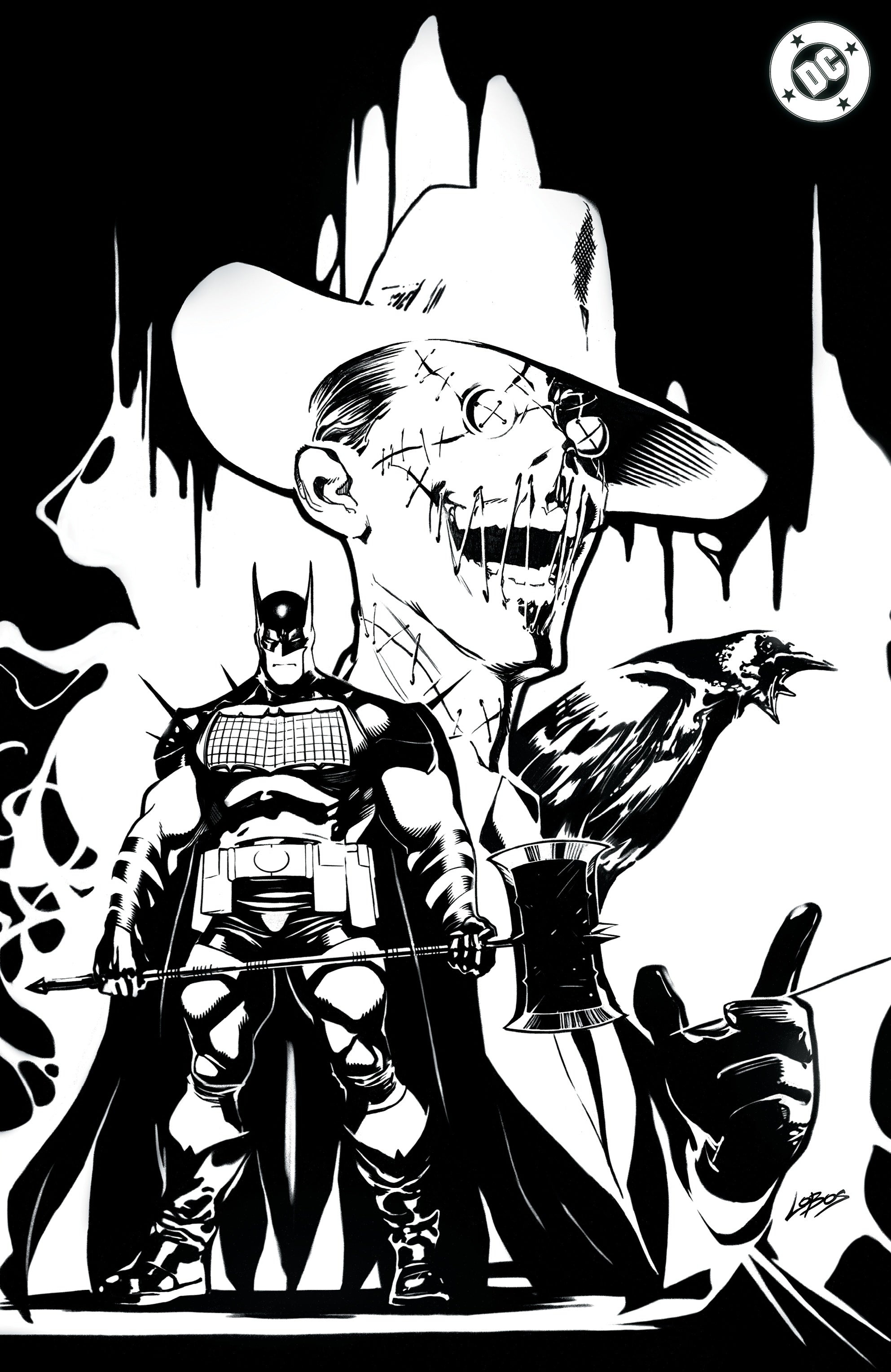 Absolute Batman #19 Pablo Villalobos PRESALE 4/15 EXCLUSIVE Trade B&W Foil LTD to 1000 1st Appearance Scarecrow