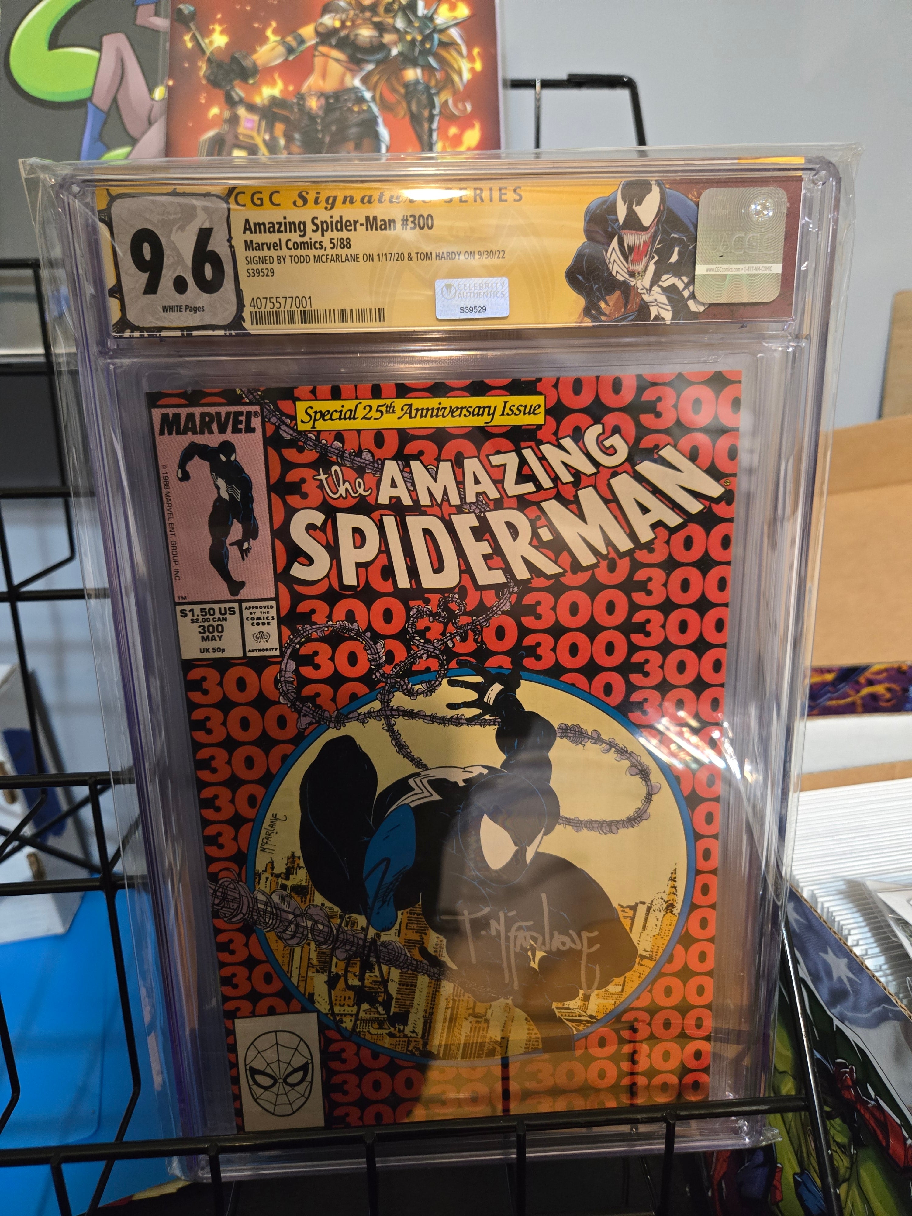 CGC 9.6 Amazing Spider-Man #300 SIGNED Tom Hardy & McFarlane 1st