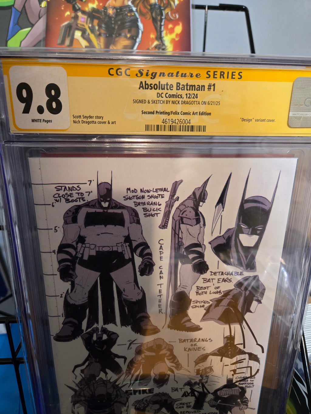 CGC SS 9.8 Absolute Batman #1 Felix SIGNED & Remarked Dragotta