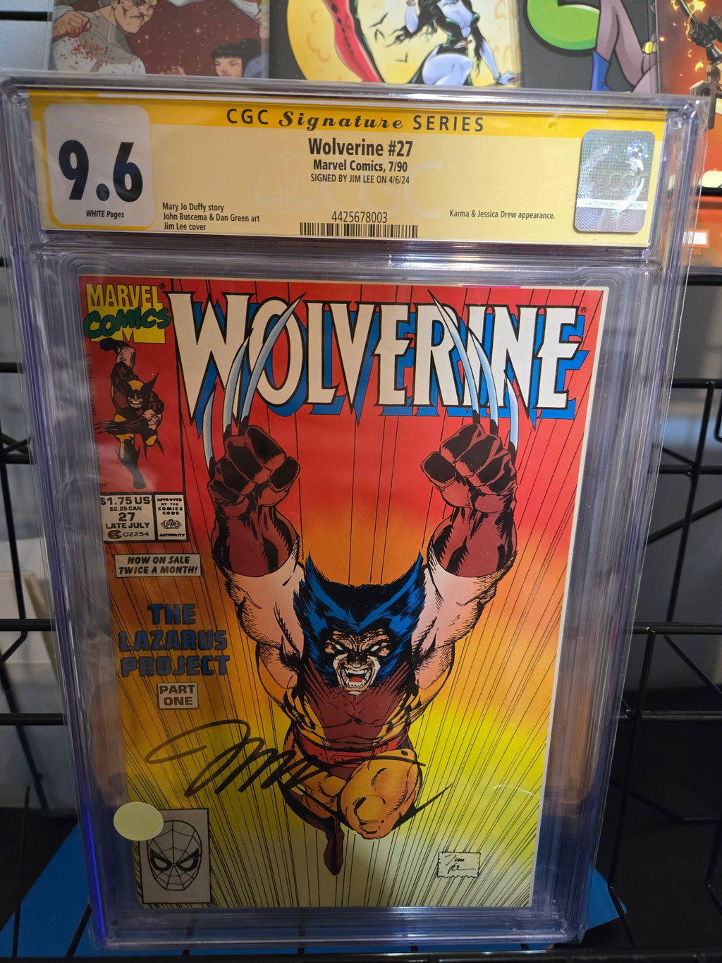 CGC 9.6 Wolverine #27 SIGNED Jim Lee