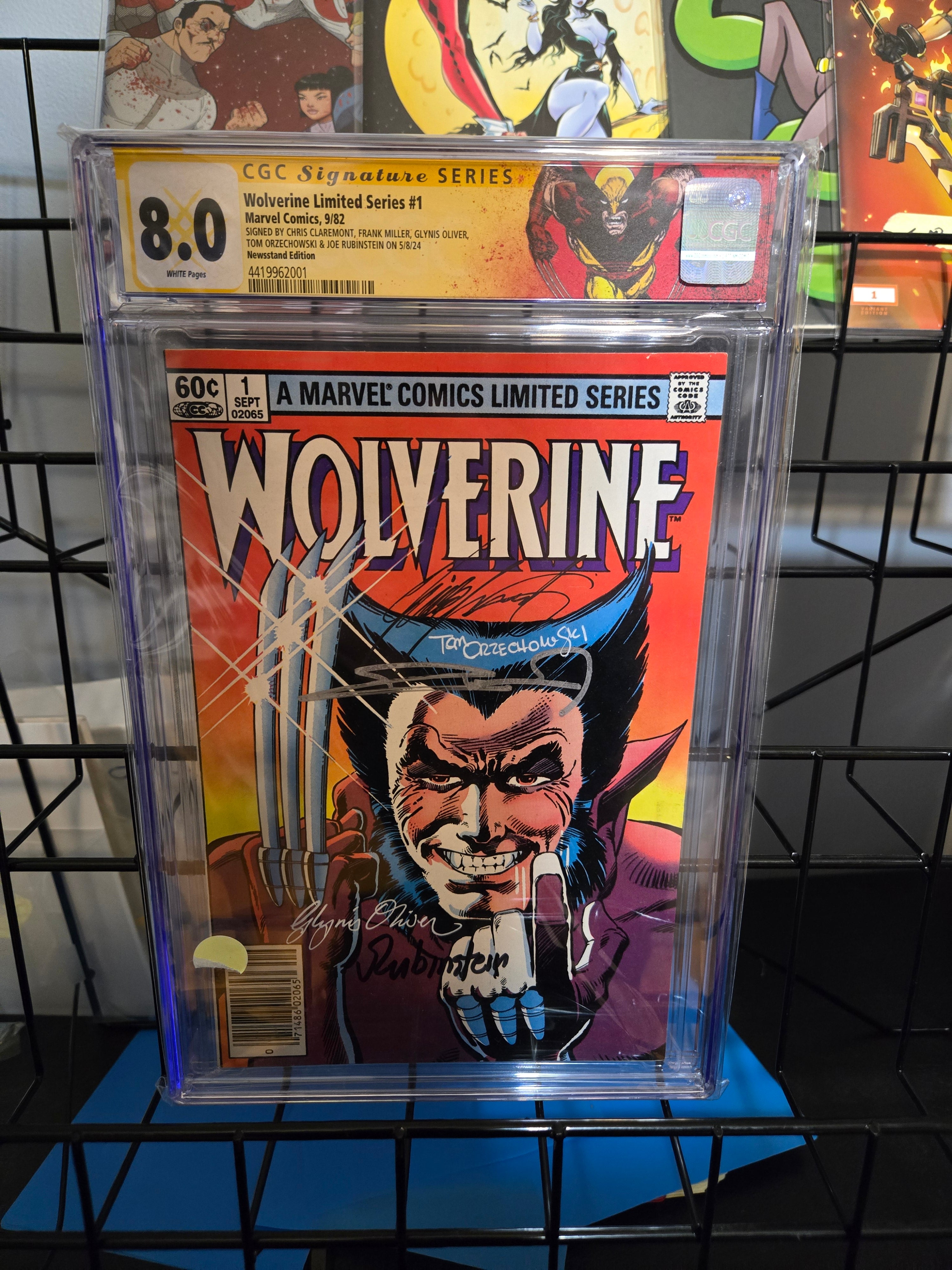 CGC 8.0 Wolverine #1 5x SIGNED Claremont Miller Oliver Rubinstein Orez