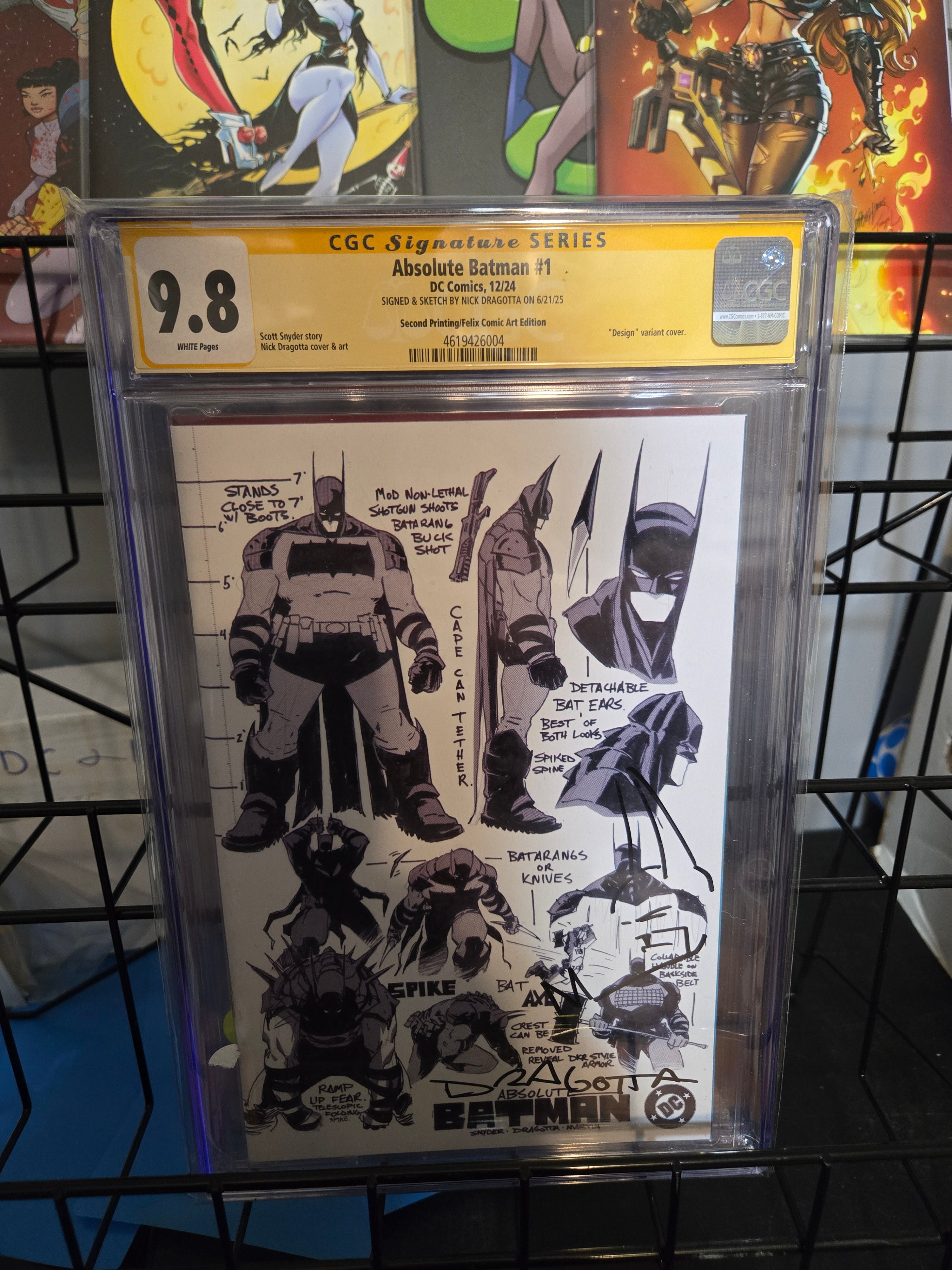CGC SS 9.8 Absolute Batman #1 Felix SIGNED & Remarked Dragotta