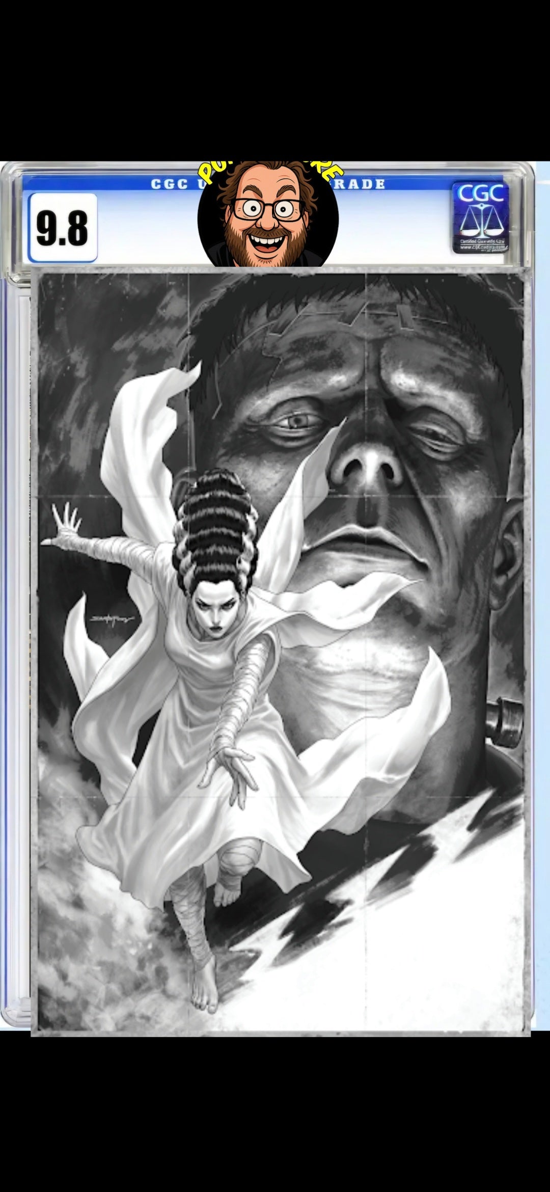 CGC 9.8 Bride of Frankenstein #1 Santa Fung Virgin B&W Exclusive PRESALE 12/7