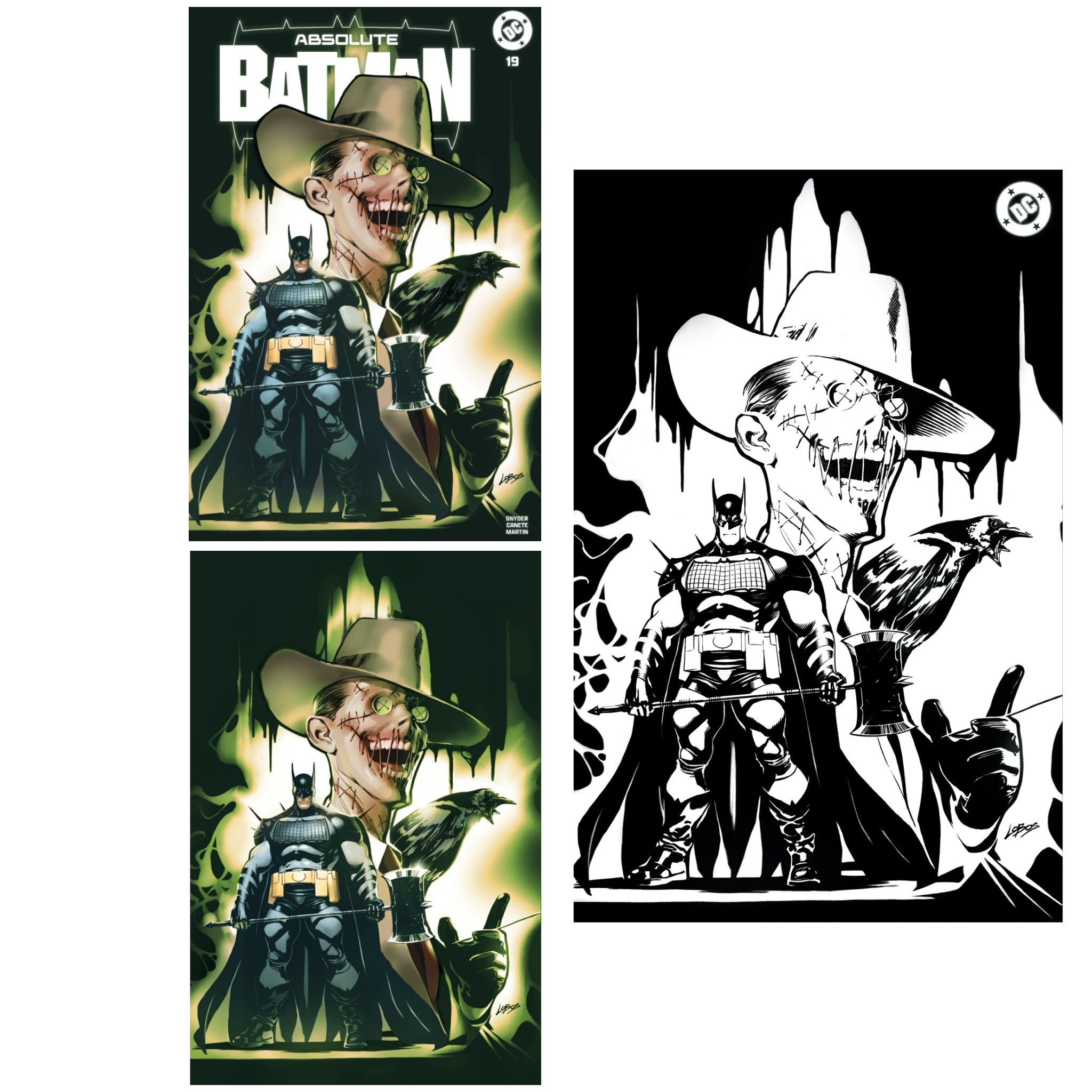 Absolute Batman #19 Pablo Villalobos PRESALE 4/15 EXCLUSIVE Trade B&W Foil LTD to 1000 1st Appearance Scarecrow